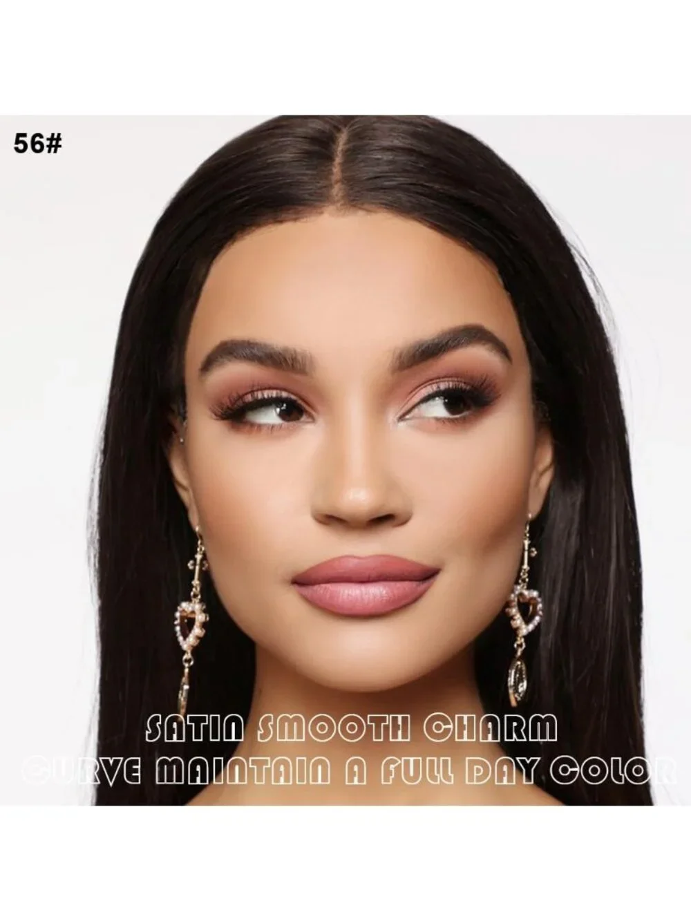 DNM 56# Nude Pink 2Pcs 24H Long-Lasting Matte Liquid Lipstick and Lip Liner Set